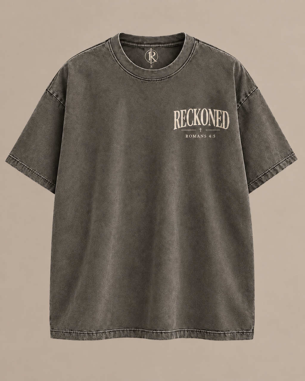 Manifesto Tee — Romans 4:5 Front