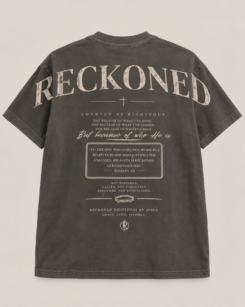 Manifesto Tee — Romans 4:5 Front