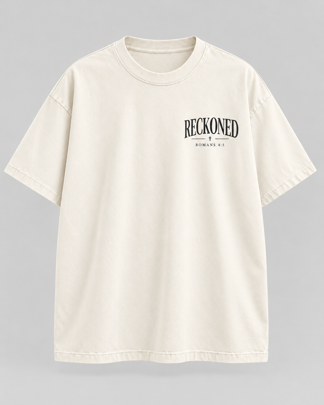 Manifesto Tee — Romans 4:5 Front